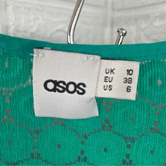 ASOS Green Knitted Lined Mini Dress size 6 - Picture 7 of 7